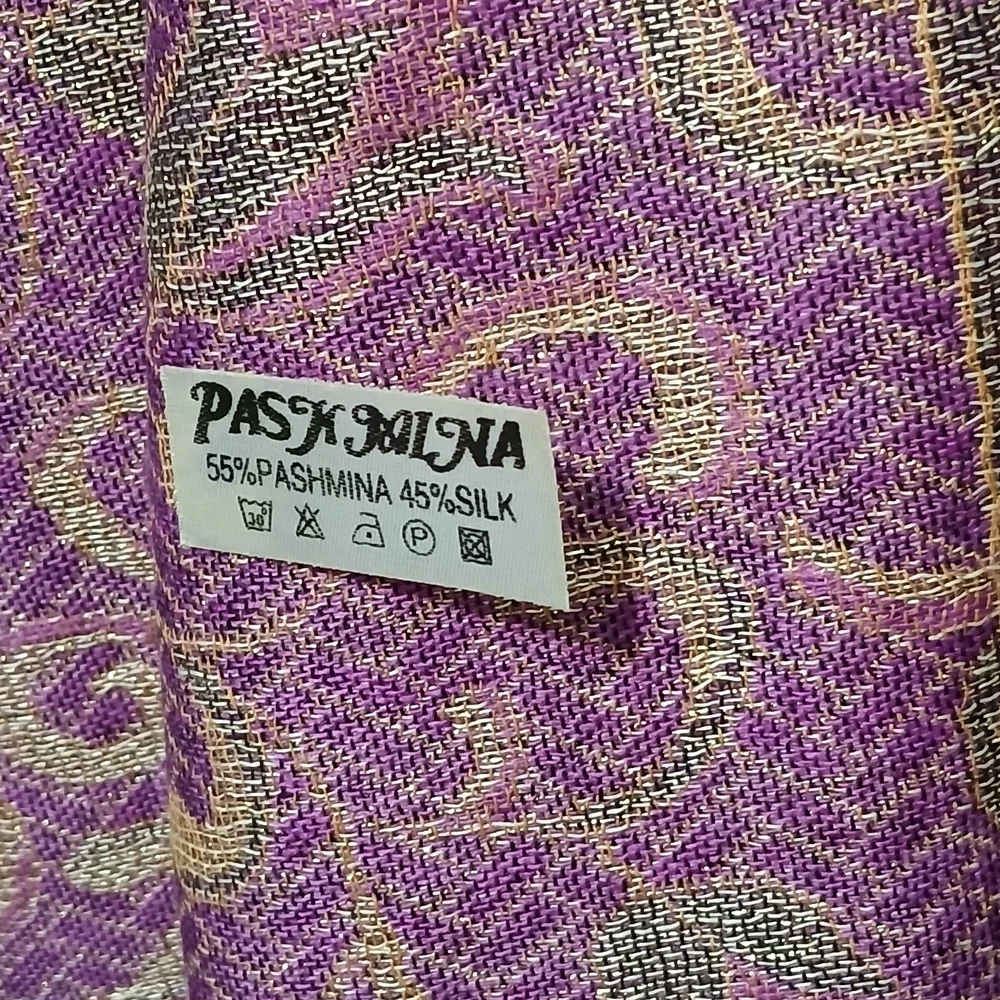 Pashmina Elegant Purple and Gold Scarf